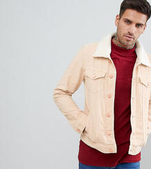 Светло-серая вельветовая куртка с искусственным мехом Brooklyn Supply Brooklyn Supply Co. 1094397