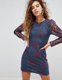 Платье с контрастным кружевом Fashion Union - Мульти 1165983