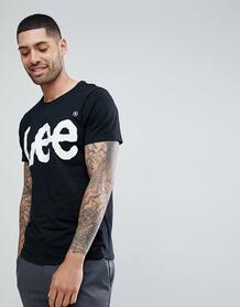 Черная футболка с круглым вырезом и принтом-логотипом Lee - Черный 1207275