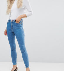 Светлые джинсы скинни с завышенной талией ASOS DESIGN Petite Ridley Asos Petite 1142255