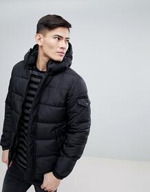 Дутая куртка с карманами на флисовой подкладке Esprit - Черный EDC by Esprit 1103276