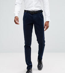 Темно-синие фактурные брюки зауженного кроя с полосками по бокам ASOS ASOS DESIGN 1059905