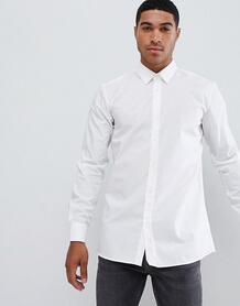 Белая поплиновая рубашка узкого кроя HUGO - Белый 1185468