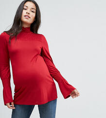 Свободный топ с присборенной отделкой ASOS Maternity - Красный 1150529