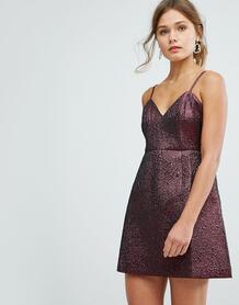 Платье с эффектом металлик New Look - Розовый 1189176