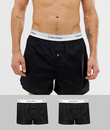 Комплект из 2 тканых боксеров узкого кроя Calvin Klein - Черный 1068199