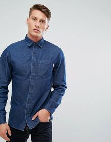 Темно-синяя джинсовая рубашка свободного кроя Jack & Jones Intelligenc 1063111