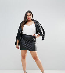 Мини-юбка с завышенной талией ASOS CURVE Sculpt Me - Черный 1113821