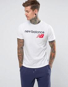 Белая футболка с классическим логотипом New Balance MT73581_WT - Белый 1148835