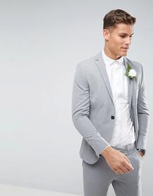 Супероблегающий эластичный пиджак Selected Homme Wedding - Серый 1085814