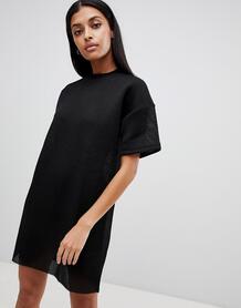 Сетчатое платье-футболка Uncivilised - Черный 1092541