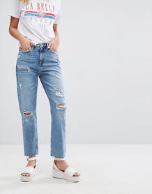 Состаренные джинсы в винтажном стиле New Look - Синий 1149401
