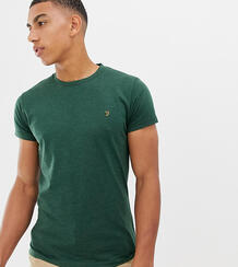 Зеленая меланжевая облегающая футболка с логотипом Farah Gloor 967698