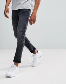 Черные выбеленные джинсы скинни New Look - Черный 1148556