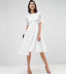 Атласное платье с отстегиваемым бралеттом ASOS PREMIUM - Белый ASOS DESIGN 1057873
