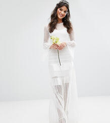 Плиссированное свадебное платье макси с расклешенными манжетами Bodyfr Body Frock 991061