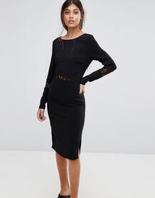 Облегающее платье с кружевными вставками Gestuz - Черный 1062971