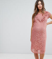 Кружевное платье с оборками Mamalicious - Розовый Mama Licious 1146231