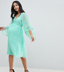 Платье мини со шнуровкой ASOS Maternity - Синий 1120066