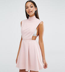 Платье мини с высокой горловиной AQ/AQ Sorah - Розовый 872675