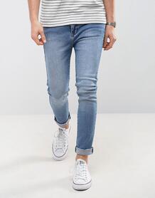 Выбеленные узкие джинсы Dr Denim Leon - Синий 625777