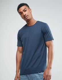 Меланжевая футболка Troy - Темно-синий 1029545