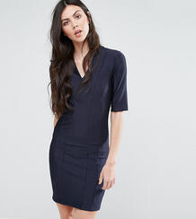 Платье в рубчик с рукавами до локтя Y.A.S Tall Calice - Темно-синий 973943