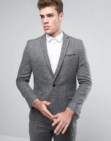 Серый зауженный пиджак ASOS - Серый ASOS DESIGN 905576
