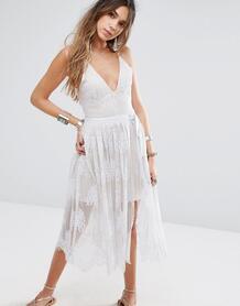 Кружевное платье миди Free People Matchpoint - Мульти 1008551