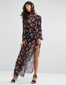 Платье макси с цветочным принтом Flynn Skye - Мульти 944023