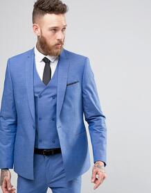 Синий супероблегающий пиджак ASOS - Синий ASOS DESIGN 893268