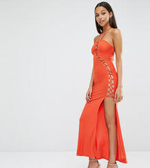 Платье макси с решеткой из лямок Club L Sexy Dare - Красный 759217