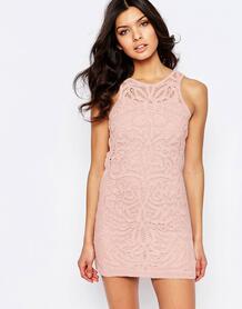 Кружевное платье мини Foxiedox Monticello - Розовый 356295
