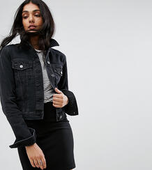 Выбеленная черная джинсовая куртка ASOS DESIGN Tall - Черный Asos Tall 1045870