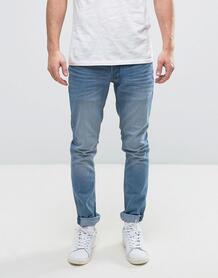 Голубые выбеленные узкие джинсы Solid - Синий 954984