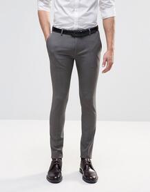 Серые супероблегающие брюки ASOS - Серый ASOS DESIGN 840370