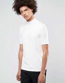 Белая футболка с молнией Weekday - Белый 872121