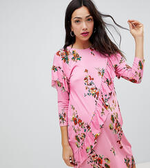 Платье-футболка мини с оборками и цветочным принтом ASOS Maternity 1108842