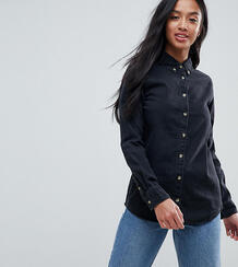 Черная выбеленная джинсовая рубашка ASOS DESIGN Petite - Черный Asos Petite 1068388