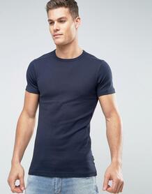 Базовая обтягивающая футболка Lindbergh - Темно-синий 1091713