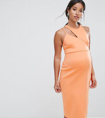 Асимметричное платье с вырезом ASOS Maternity - Оранжевый 1086241
