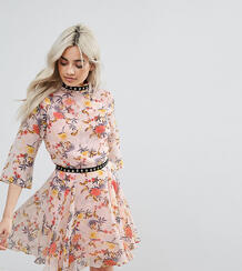 Платье мини с цветочным принтом Glamorous Petite - Мульти 1081735