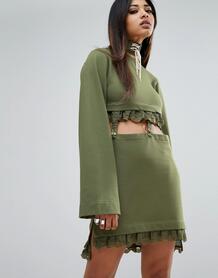 Платье с рукавами кимоно и ремешками Puma X Fenty - Зеленый 1008980