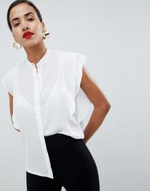 Блузка с оборками на плечах ASOS DESIGN - Белый 1045063