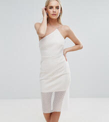 Асимметричное облегающее платье с сетчатой отделкой ASOS PETITE 1012420