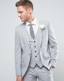 Облегающий пиджак Selected Homme Wedding - Серый 1021314