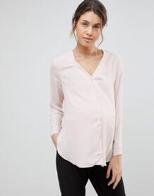 Блузка с V-образным вырезом ASOS DESIGN Maternity - Розовый Asos Maternity 1009970