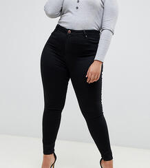 Черные джинсы скинни ASOS DESIGN Curve Ridley - Черный Asos Curve 1014954