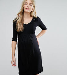 Короткое приталенное платье со складками спереди Isabella Oliver 979983