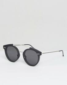 Черные круглые солнцезащитные очки с металлической планкой Spitfire 986111